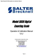 S-630 operation and calibration